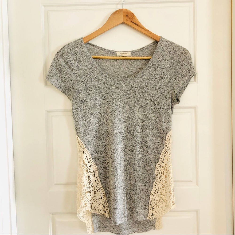 SOLD !! crocheted Girl Next Door top